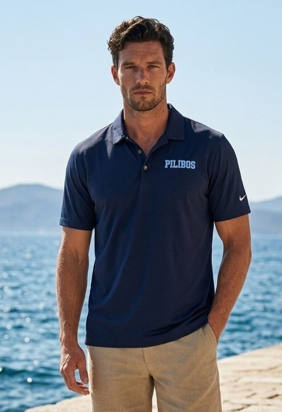 Nike Men’s XL Navy Blue Performance Golf Polo PLIBOS Short Sleeve Shirt